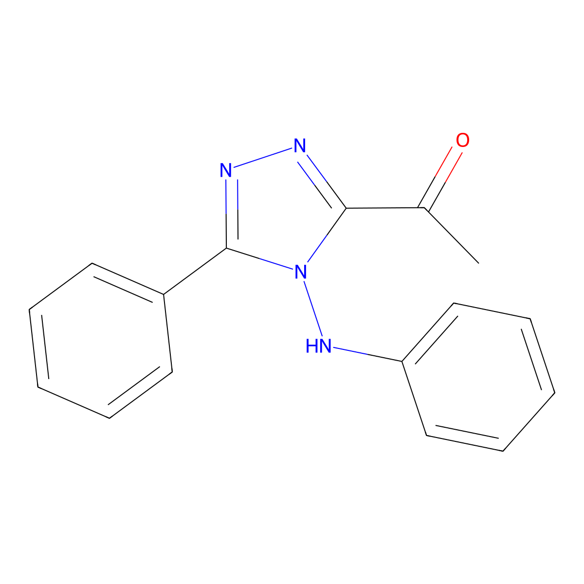1-(4-anilino-5-phenyl-4H-1,2,4-triazol-3-yl)ethanone molecular structure, CAS 1163730-71-9