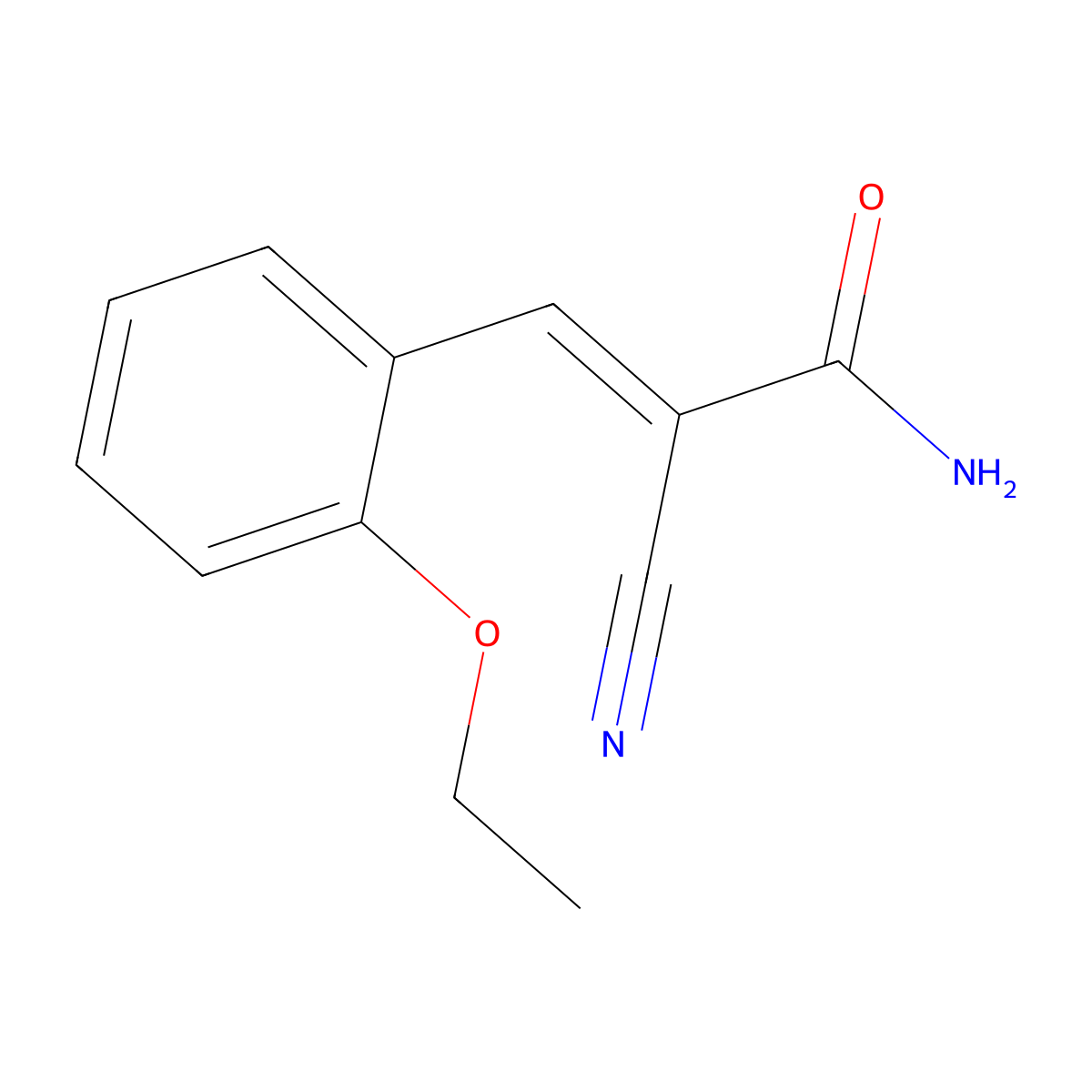 2-Cyano-3-(2-ethoxyphenyl)acrylamide molecular structure, CAS 116374-03-9