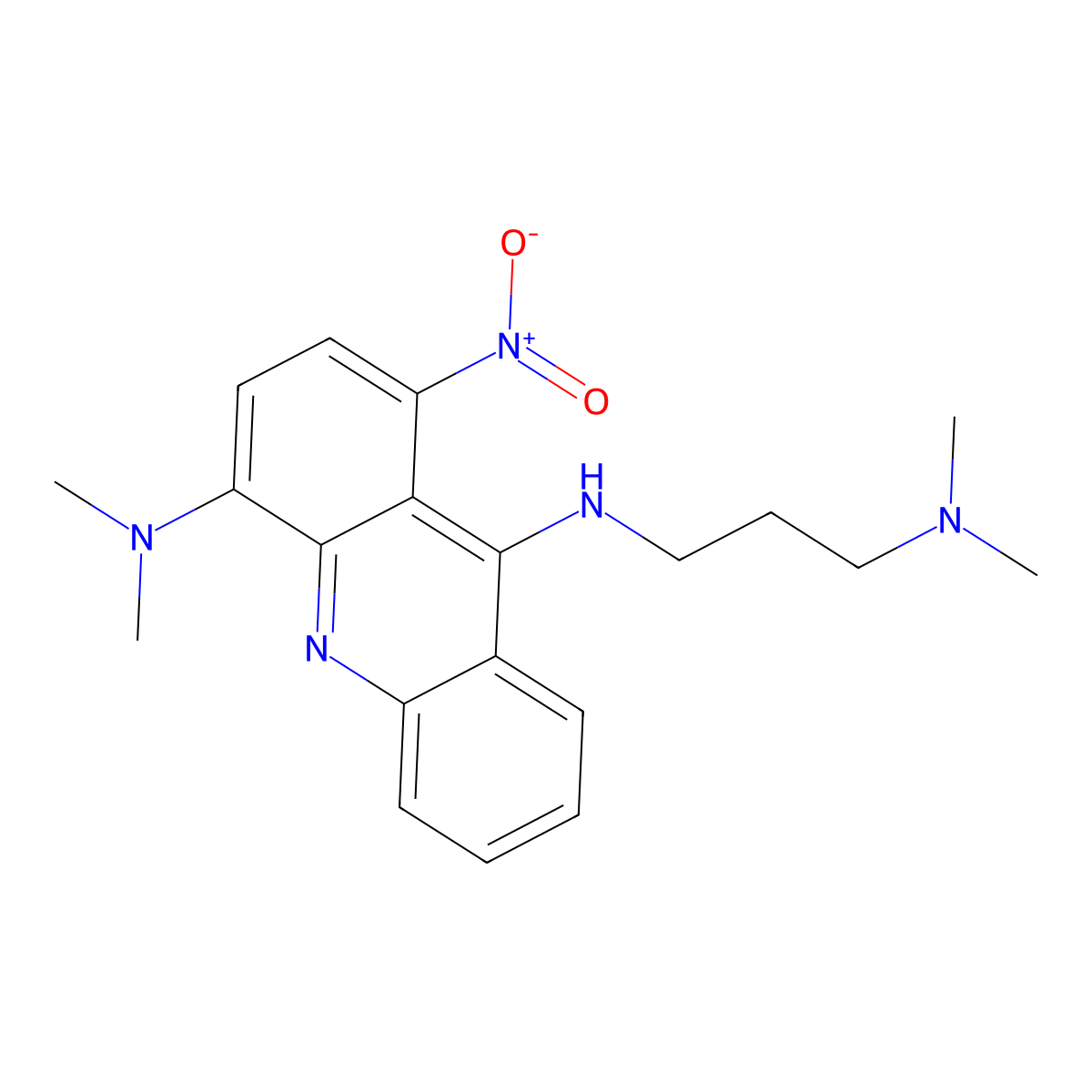 N9-(3-(Dimethylamino)propyl)-N4,N4-dimethyl-1-nitro-4,9-acridinediamine molecular structure, CAS 116374-67-5