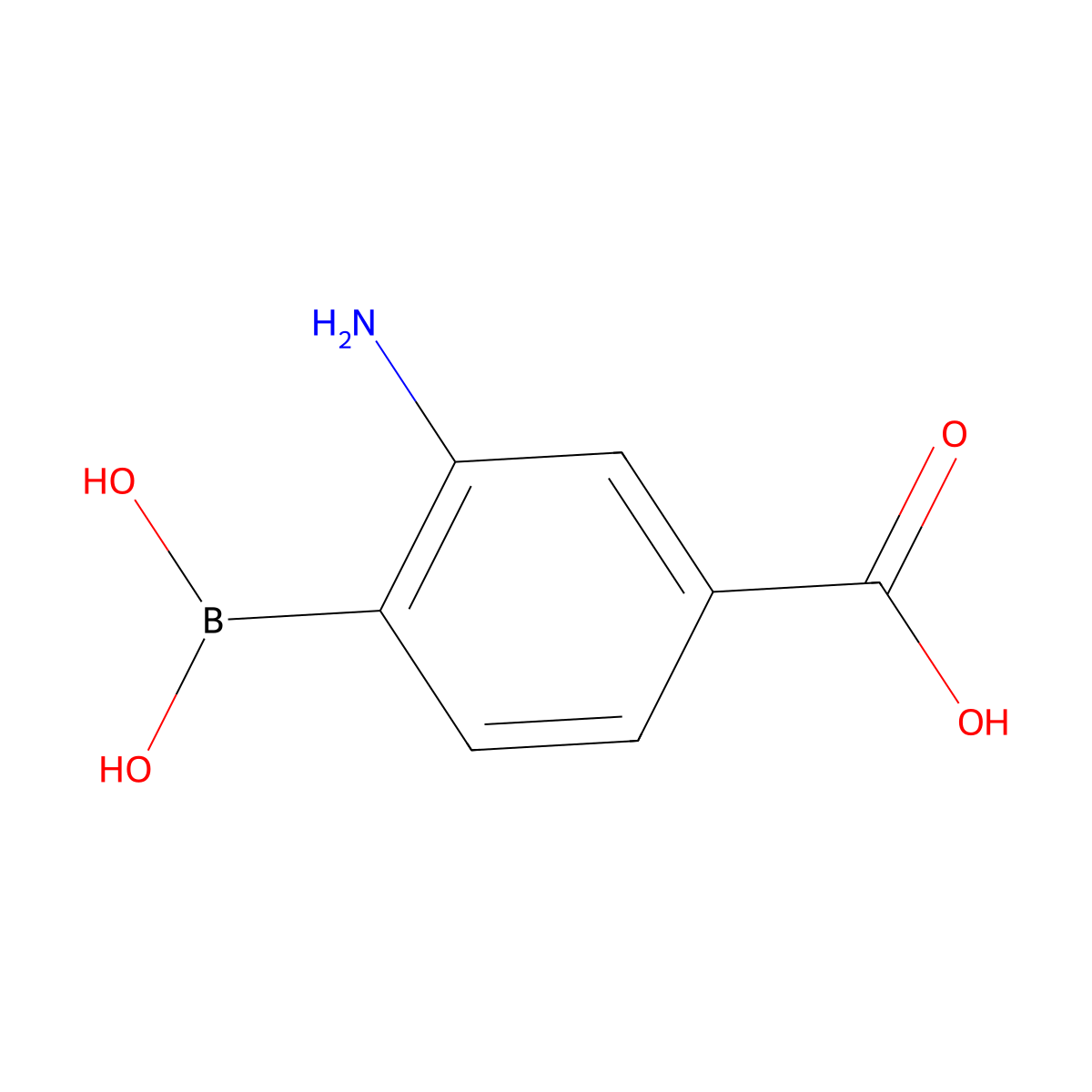 3-Amino-4-boronobenzoic acid molecular structure, CAS 116378-39-3
