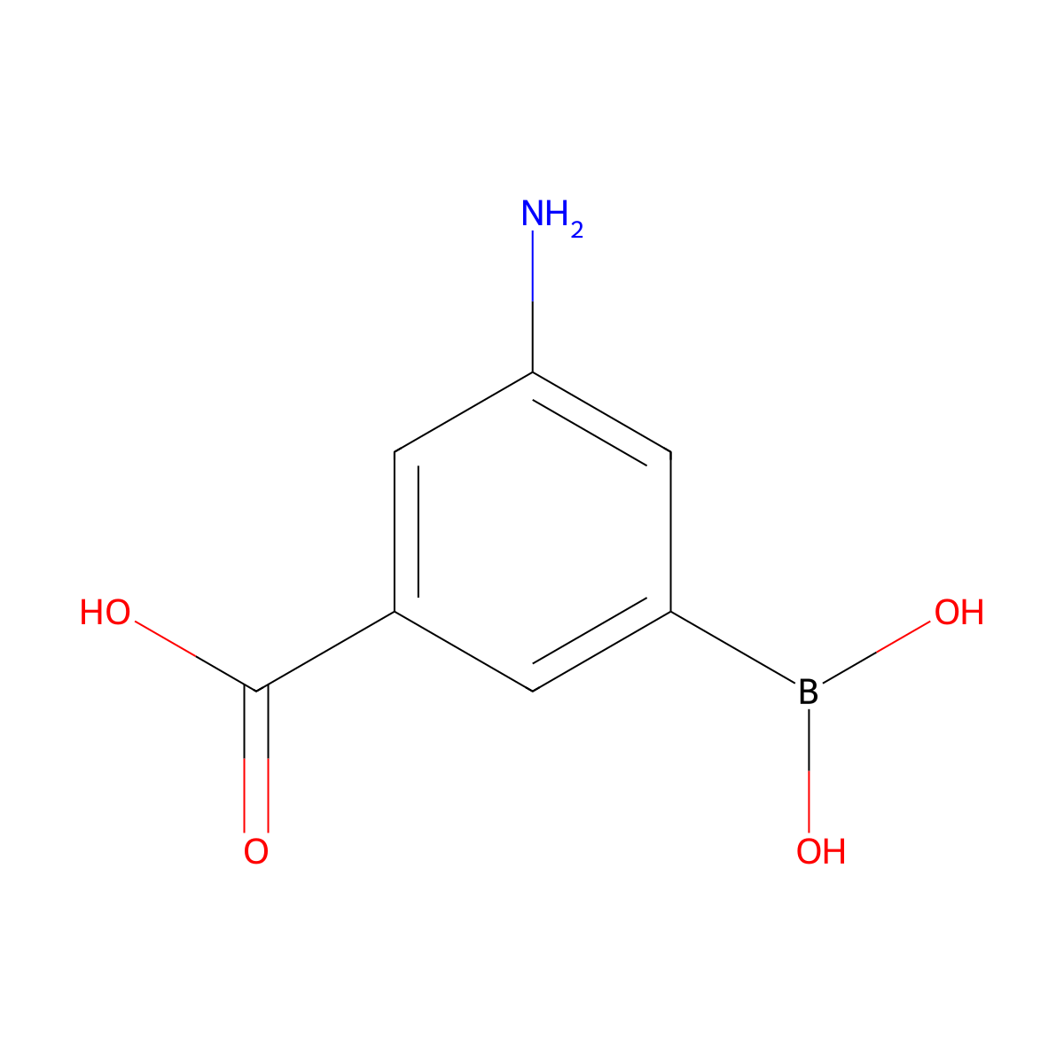 3-Amino-5-carboxybenzeneboronic acid molecular structure, CAS 116378-40-6
