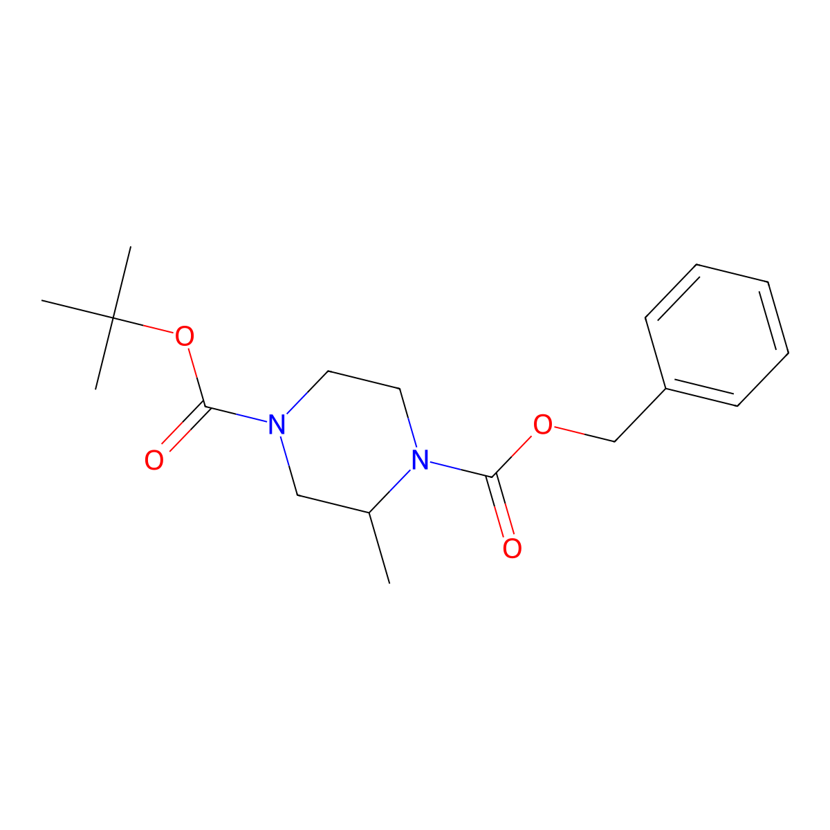 (R)-4-Boc-1-Cbz-2-methyl-piperazine molecular structure, CAS 1163793-25-6