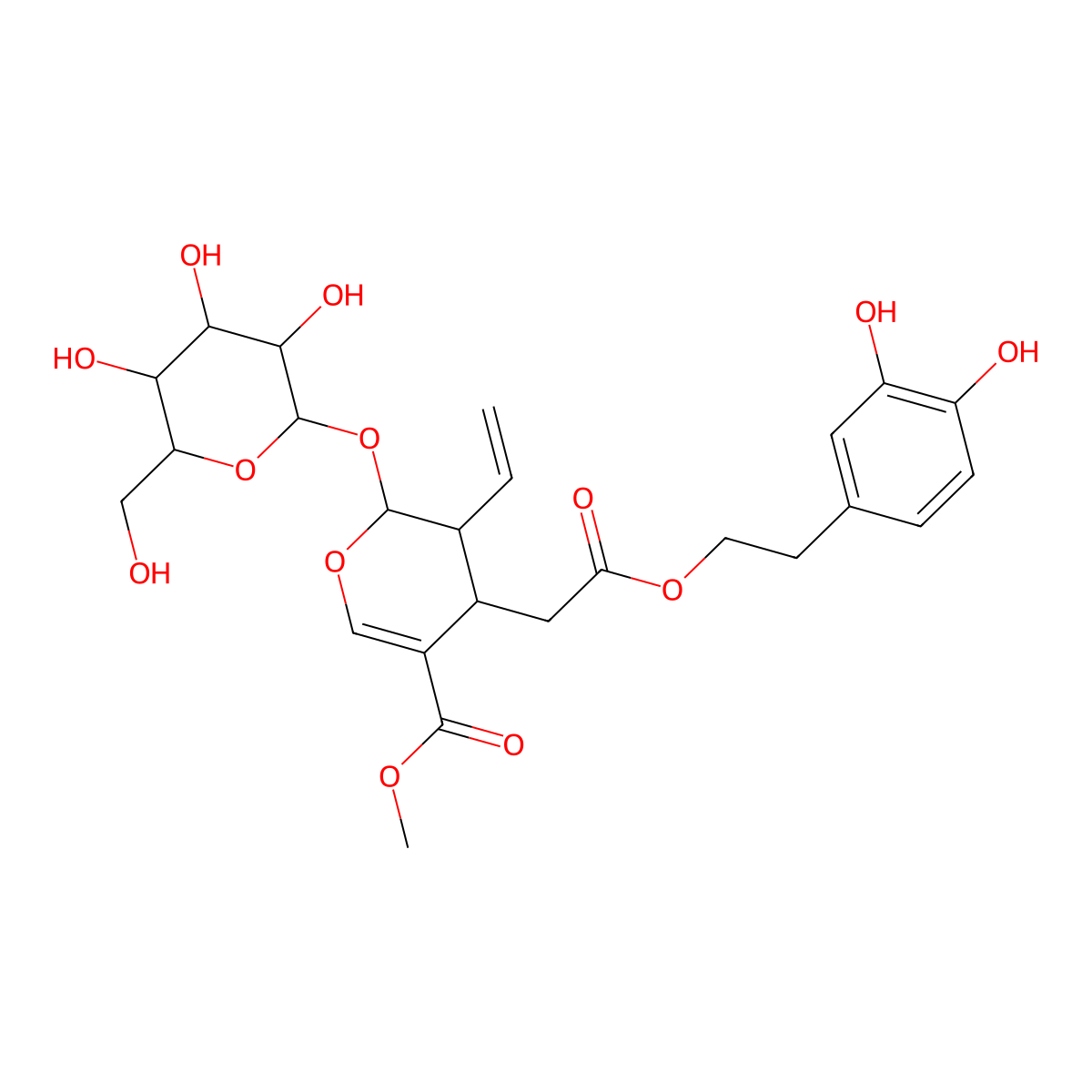 Oleuroside molecular structure, CAS 116383-31-4