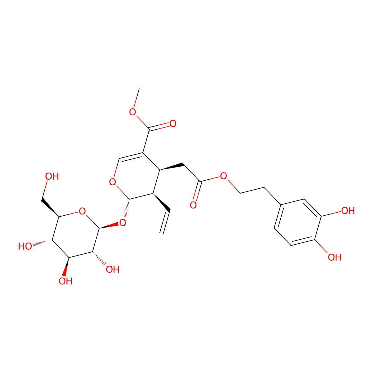 Oleuroside molecular structure, CAS 116383-31-4