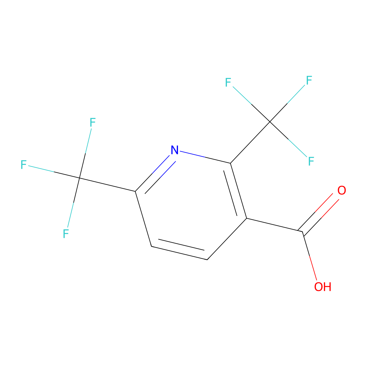 2,6-Bis(trifluoromethyl)nicotinic acid molecular structure, CAS 116383-72-3