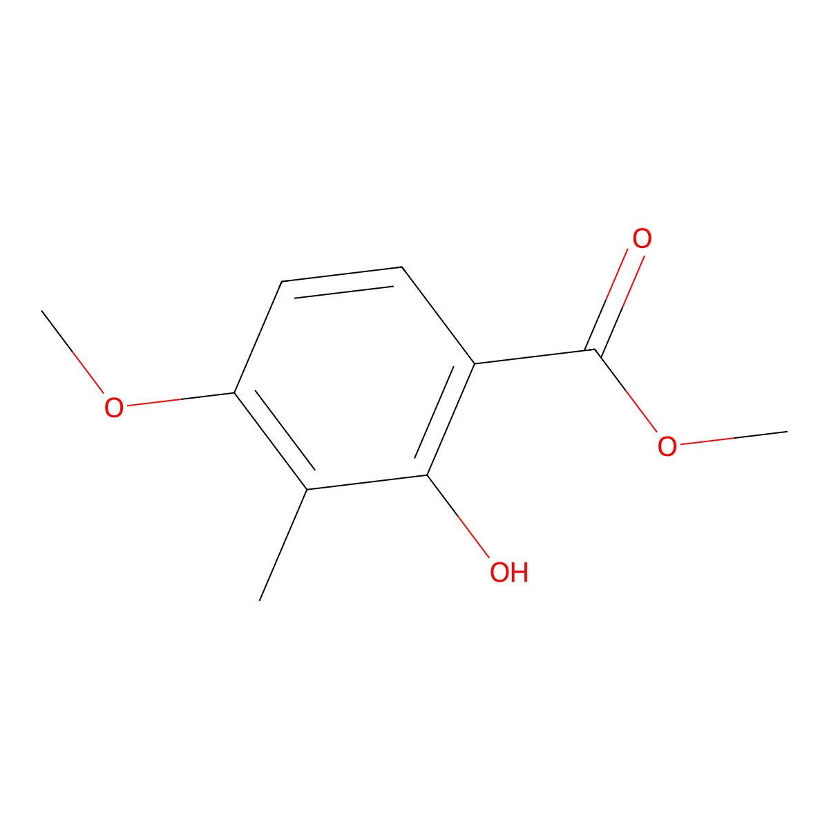 Methyl 2-hydroxy-4-methoxy-3-methylbenzoate molecular structure, CAS 116386-94-8