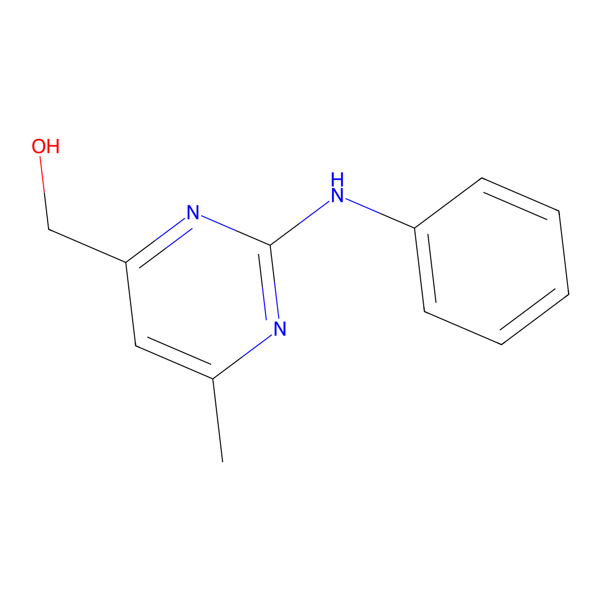 (2-Anilino-6-methylpyrimidin-4-yl)methanol molecular structure, CAS 116389-38-9