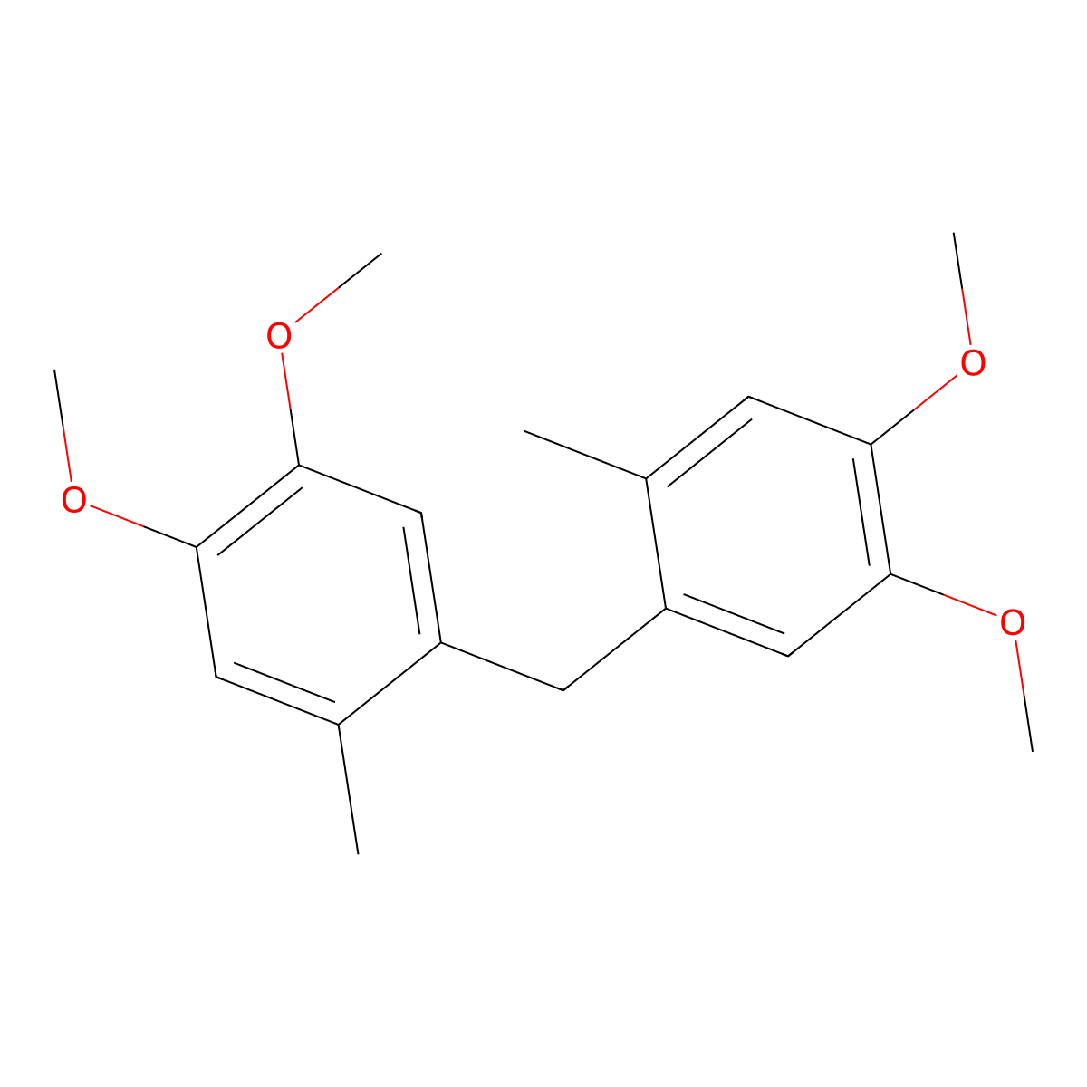 1-[(4,5-Dimethoxy-2-methylphenyl)methyl]-4,5-dimethoxy-2-methylbenzene molecular structure, CAS 1164-05-2