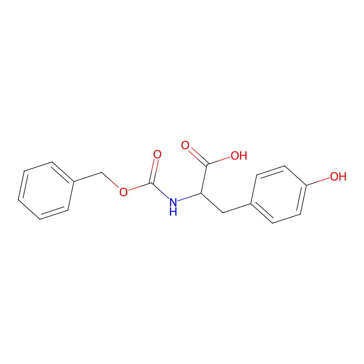 N-benzyloxycarbonyl-l-tyrosine molecular structure, CAS 1164-16-5