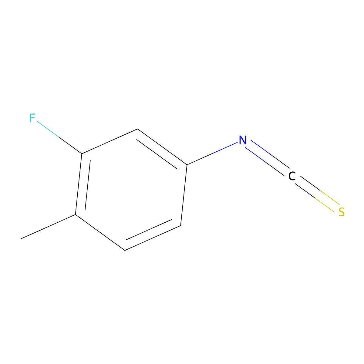 2-Fluoro-4-isothiocyanato-1-methylbenzene molecular structure, CAS 116401-53-7