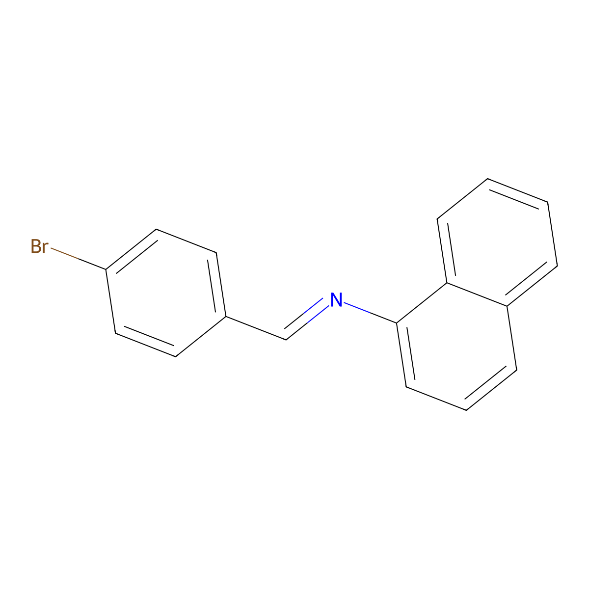 (4-Bromo-benzylidene)-naphthalen-1-YL-amine molecular structure, CAS 116401-74-2