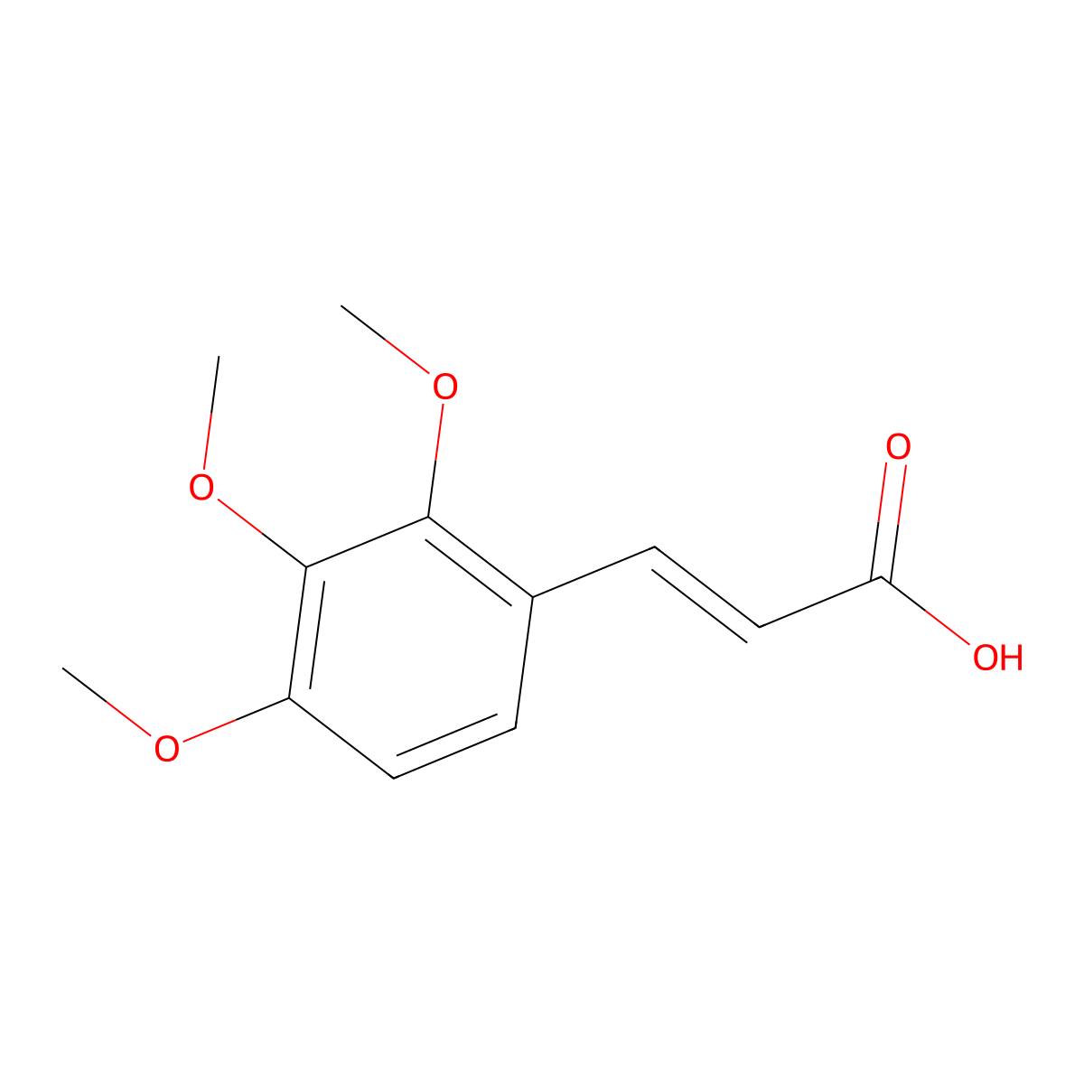 trans-2,3,4-Trimethoxycinnamic acid molecular structure, CAS 116406-19-0