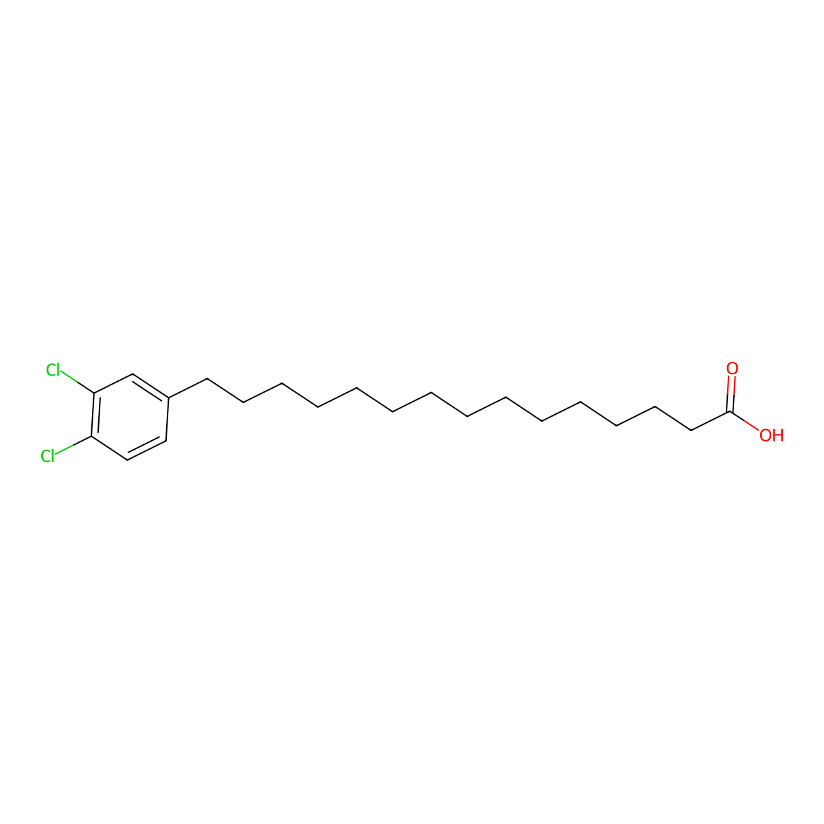 15-(3,4-dichlorophenyl)pentadecanoic Acid molecular structure, CAS 116409-73-5
