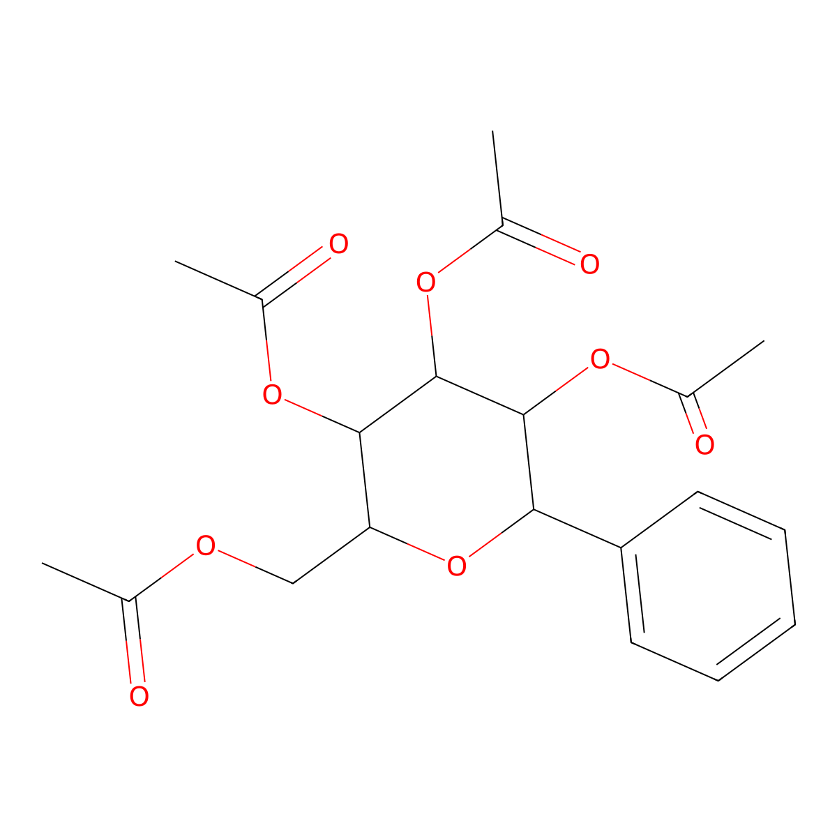 (3,4,5-Triacetyloxy-6-phenyloxan-2-yl)methyl acetate molecular structure, CAS 1164102-18-4
