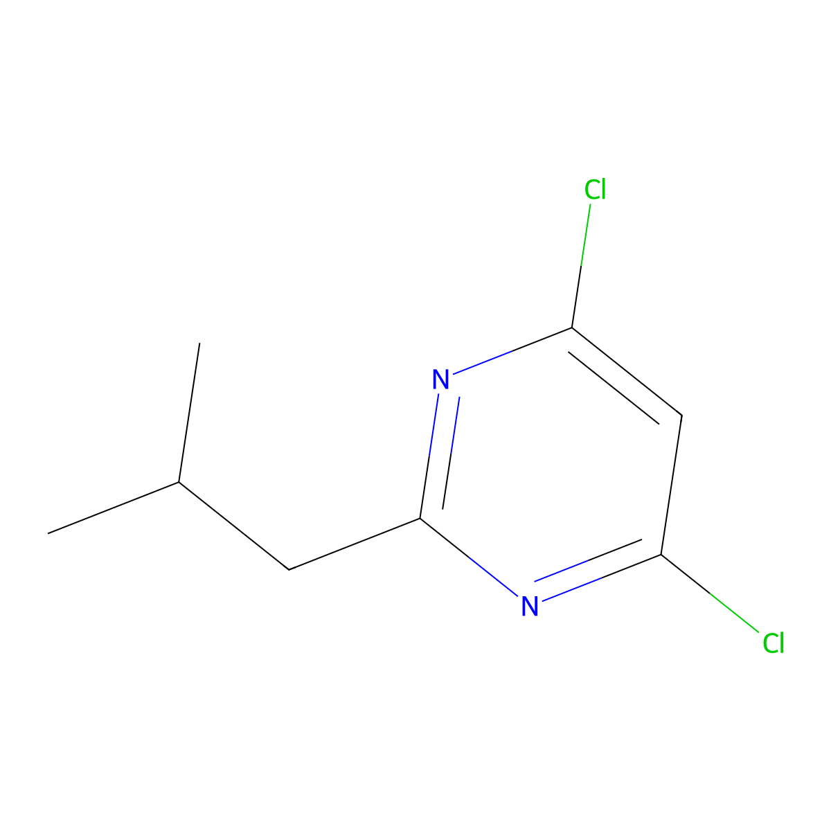4,6-Dichloro-2-isobutylpyrimidine molecular structure, CAS 1164116-18-0