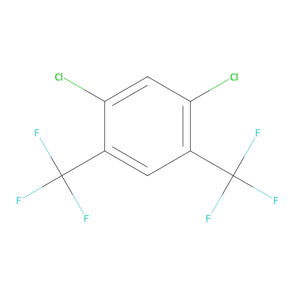 1,5-Dichloro-2,4-bis(trifluoromethyl)benzene molecular structure, CAS 116412-77-2