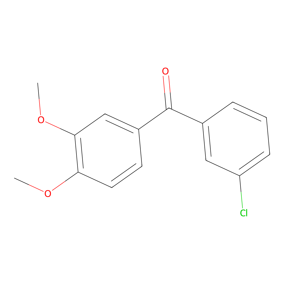 3-Chloro-3',4'-dimethoxybenzophenone molecular structure, CAS 116412-84-1