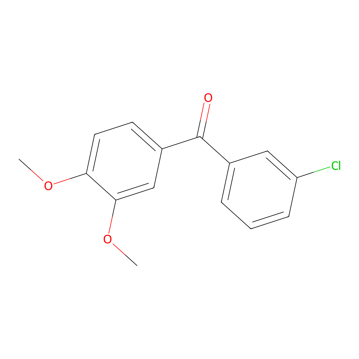 3-Chloro-3',4'-dimethoxybenzophenone molecular structure, CAS 116412-84-1