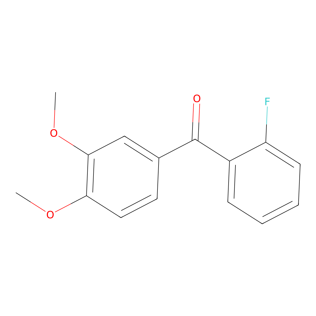 (2,3-Dimethoxyphenyl)(2-fluorophenyl)methanone molecular structure, CAS 116412-86-3