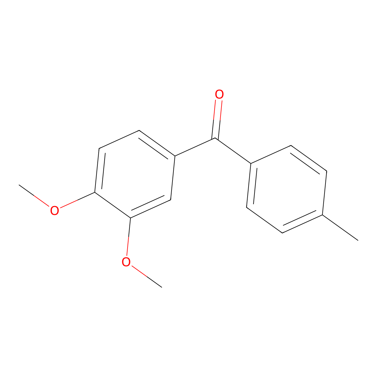 3,4-Dimethoxy-4'-methylbenzophenone molecular structure, CAS 116412-87-4