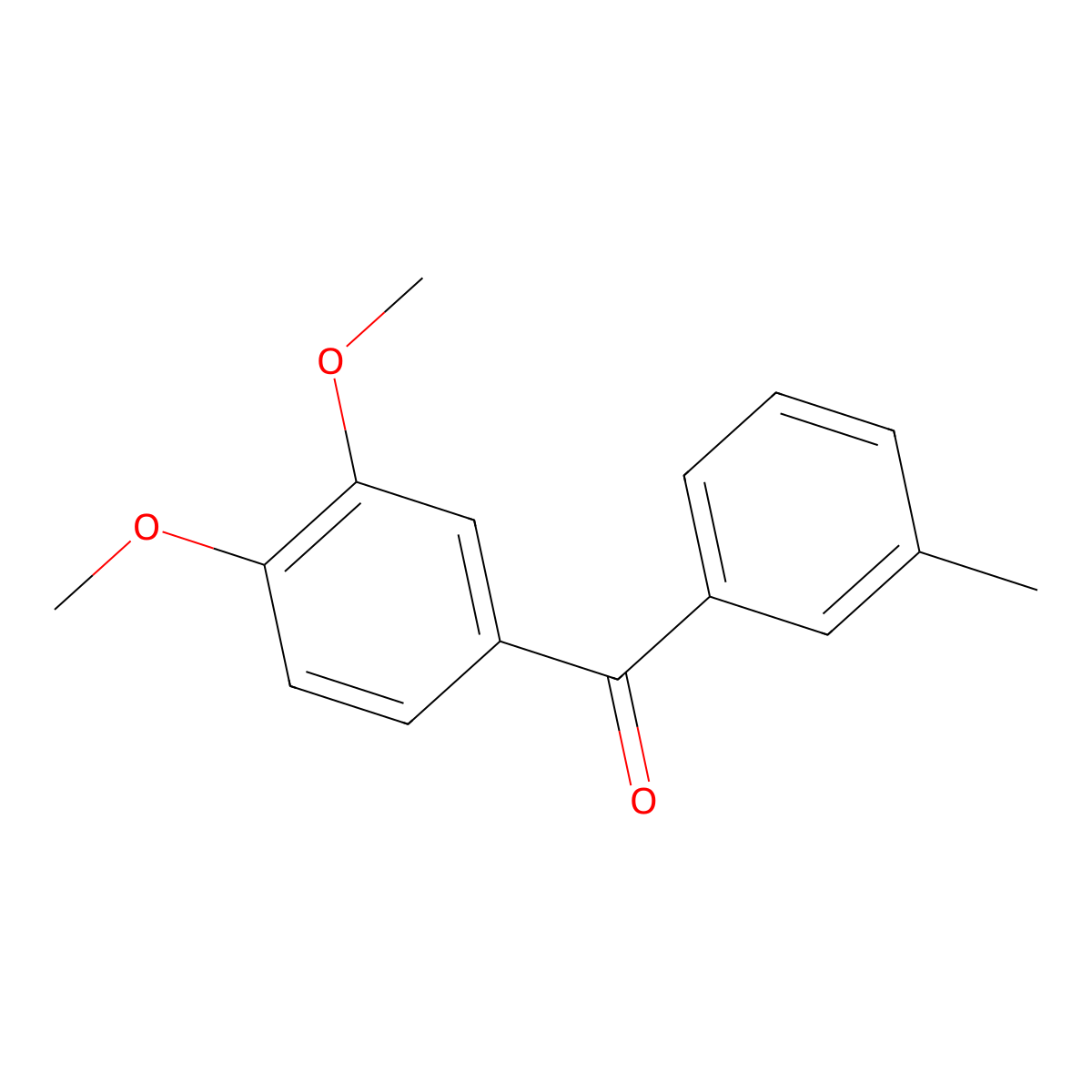 (3,4-Dimethoxyphenyl)(3-methylphenyl)methanone molecular structure, CAS 116412-88-5