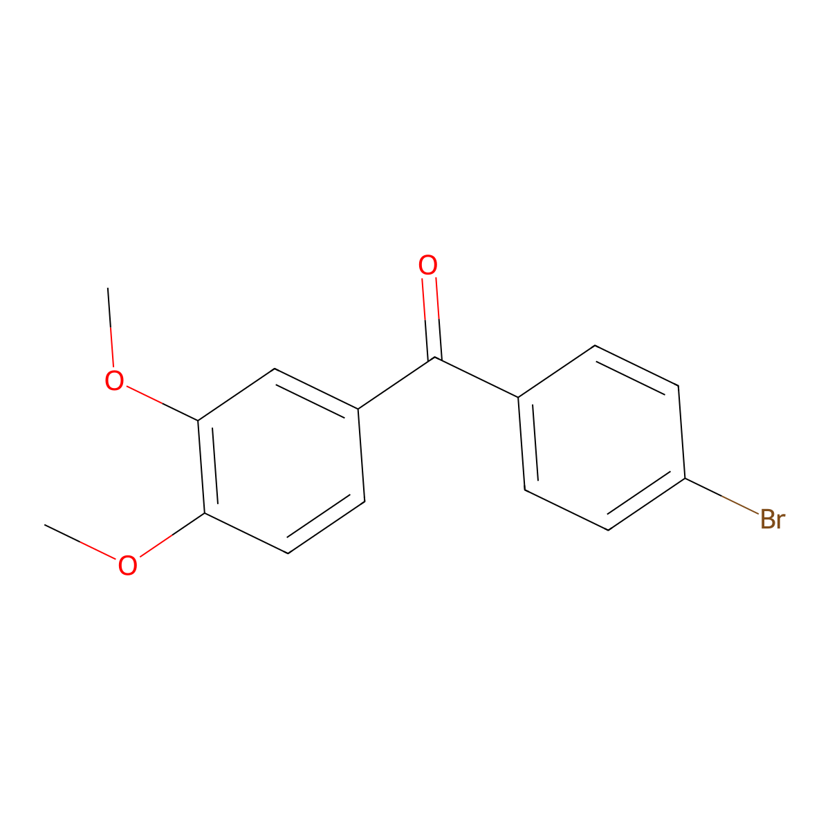4'-Bromo-3,4-dimethoxybenzophenone molecular structure, CAS 116412-90-9