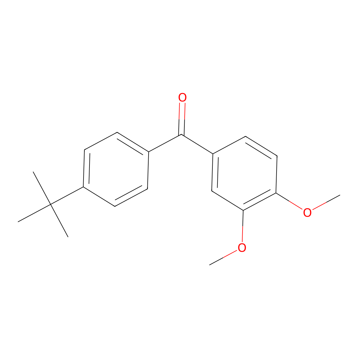 (4-tert-Butylphenyl)(3,4-dimethoxyphenyl)methanone molecular structure, CAS 116412-95-4