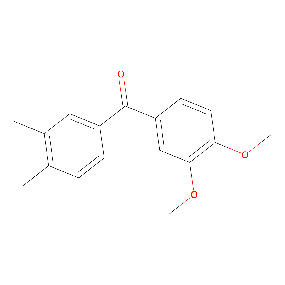 (3,4-Dimethoxyphenyl)(3,4-dimethylphenyl)methanone molecular structure, CAS 116412-96-5