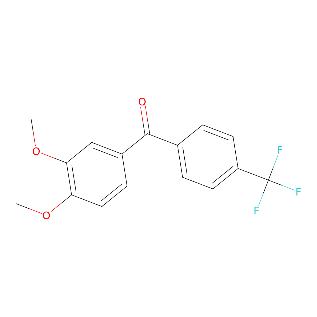 4'-Trifluoromethyl-3,4-dimethoxybenzophenone molecular structure, CAS 116412-99-8