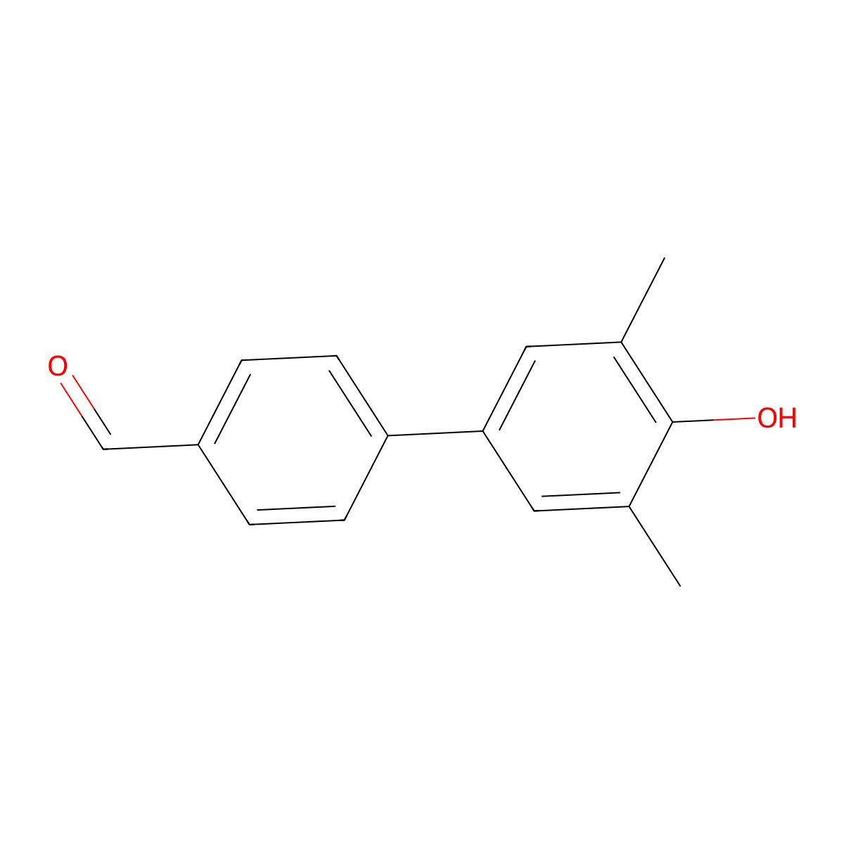 4'-Hydroxy-3',5'-dimethyl-[1,1'-biphenyl]-4-carbaldehyde molecular structure, CAS 1164120-77-7