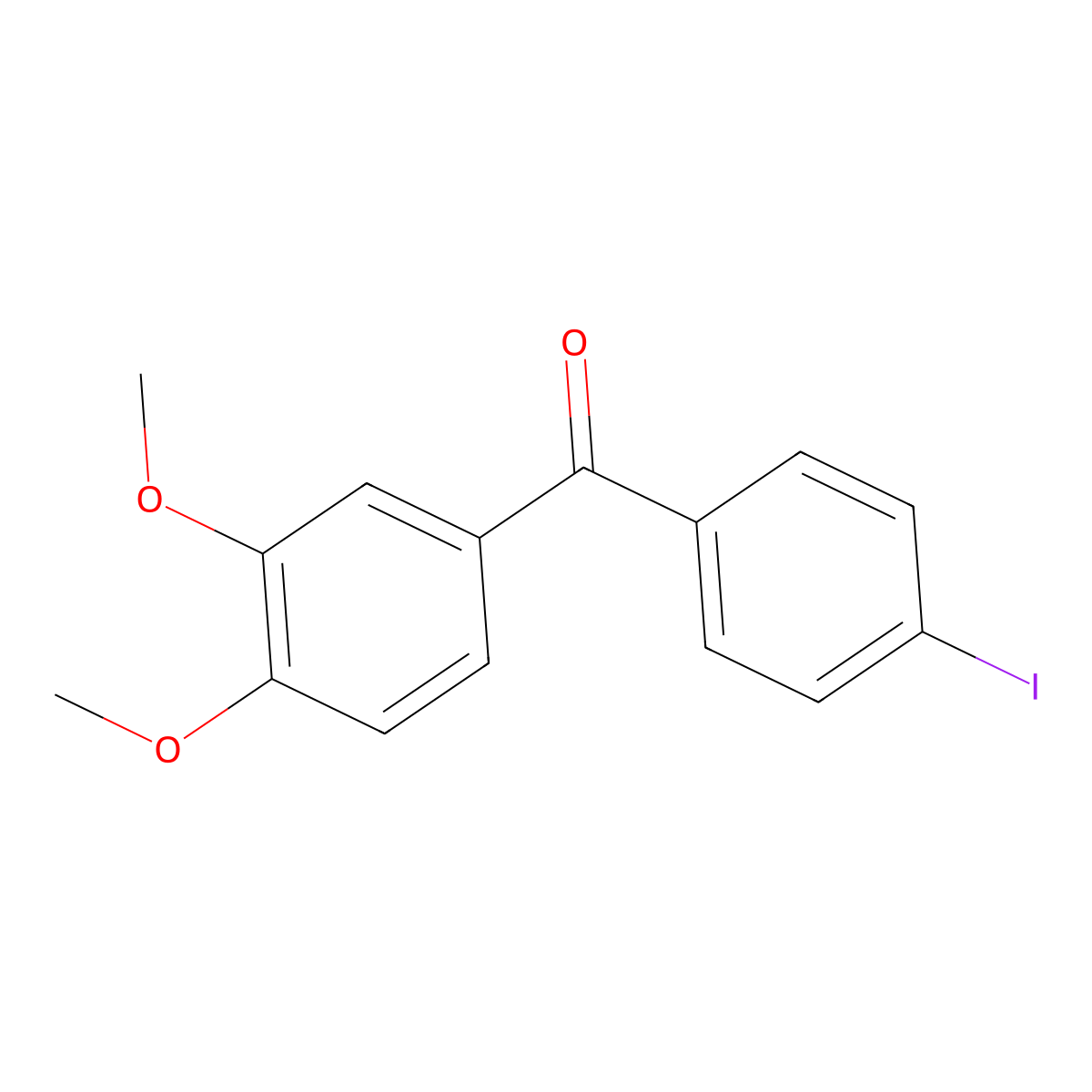 3,4-Dimethoxy-4'-iodobenzophenone molecular structure, CAS 116413-00-4