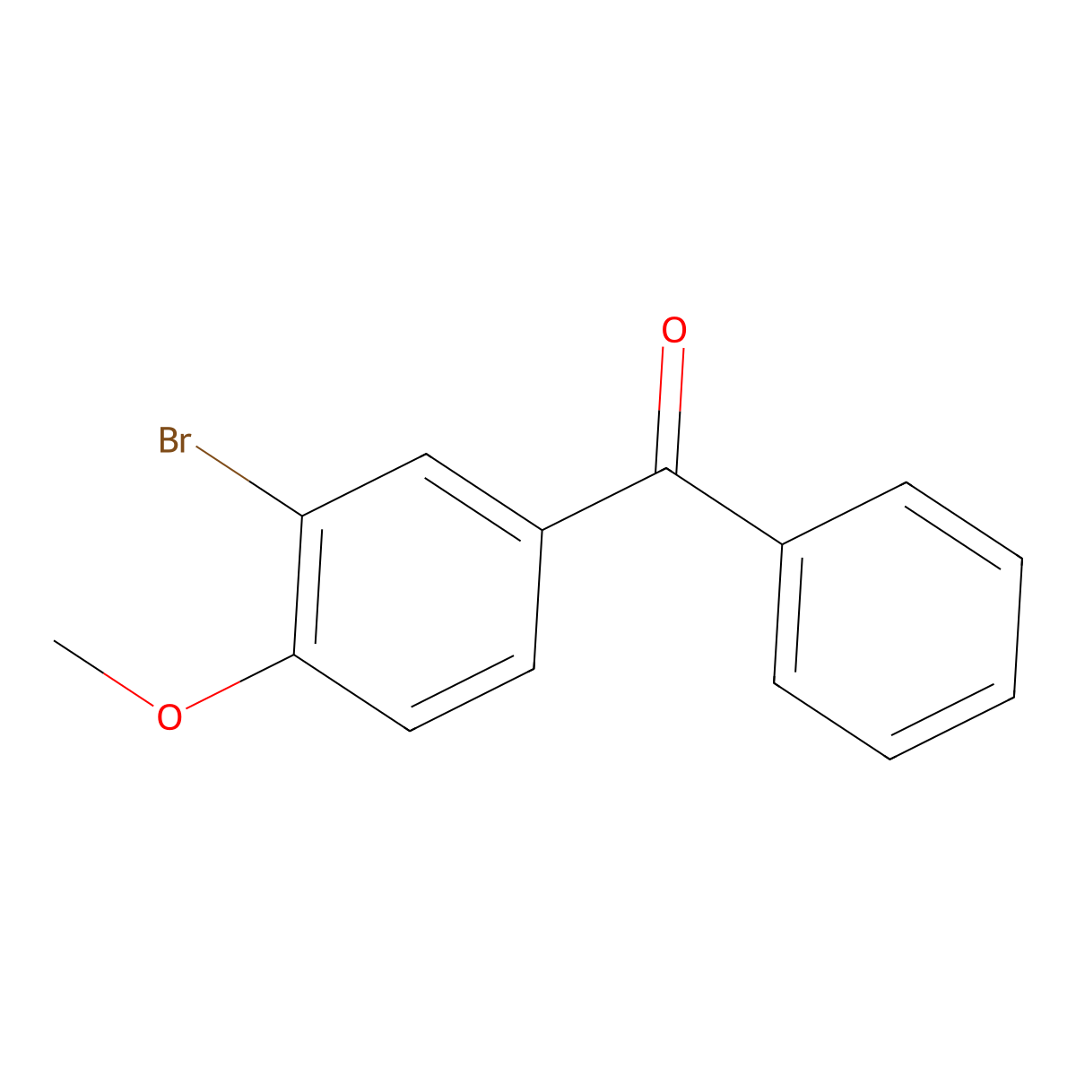 (3-Bromo-4-methoxyphenyl)(phenyl)methanone molecular structure, CAS 116413-49-1