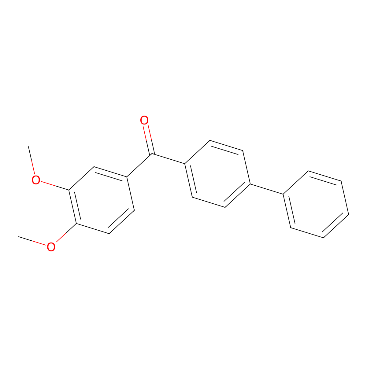 3,4-Dimethoxy-4'-phenylbenzophenone molecular structure, CAS 116413-64-0