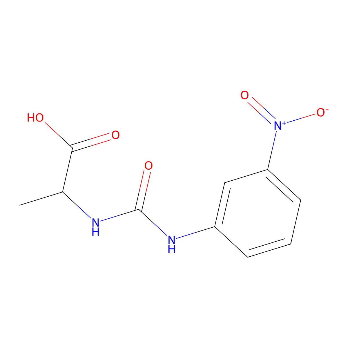N-{[(3-nitrophenyl)amino]carbonyl}alanine molecular structure, CAS 1164136-66-6