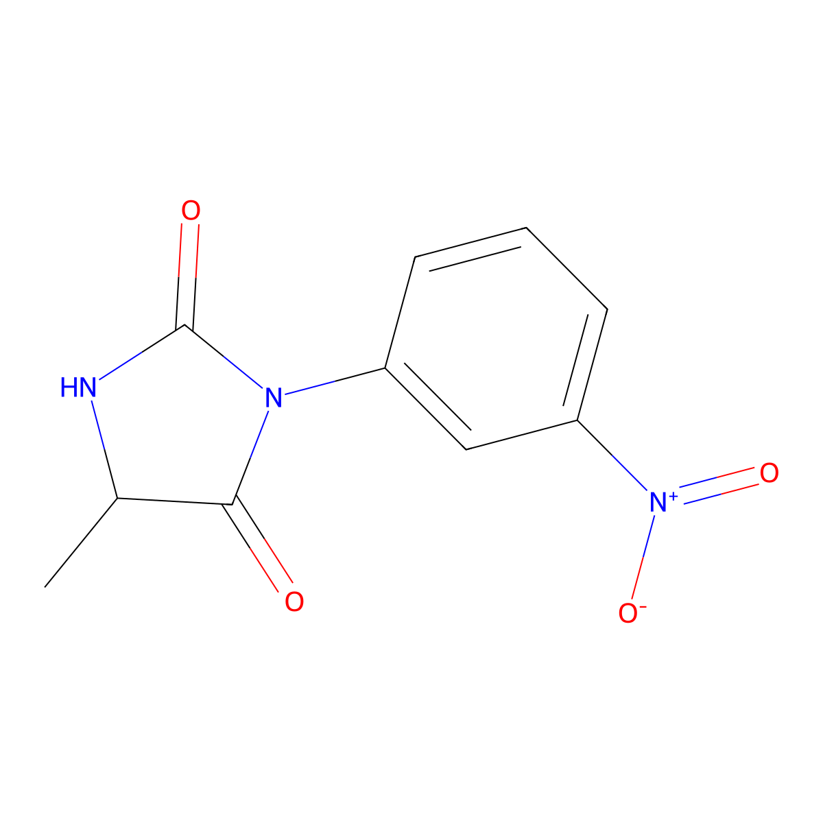 5-Methyl-3-(3-nitrophenyl)-1,3-diazolidine-2,4-dione molecular structure, CAS 1164136-75-7