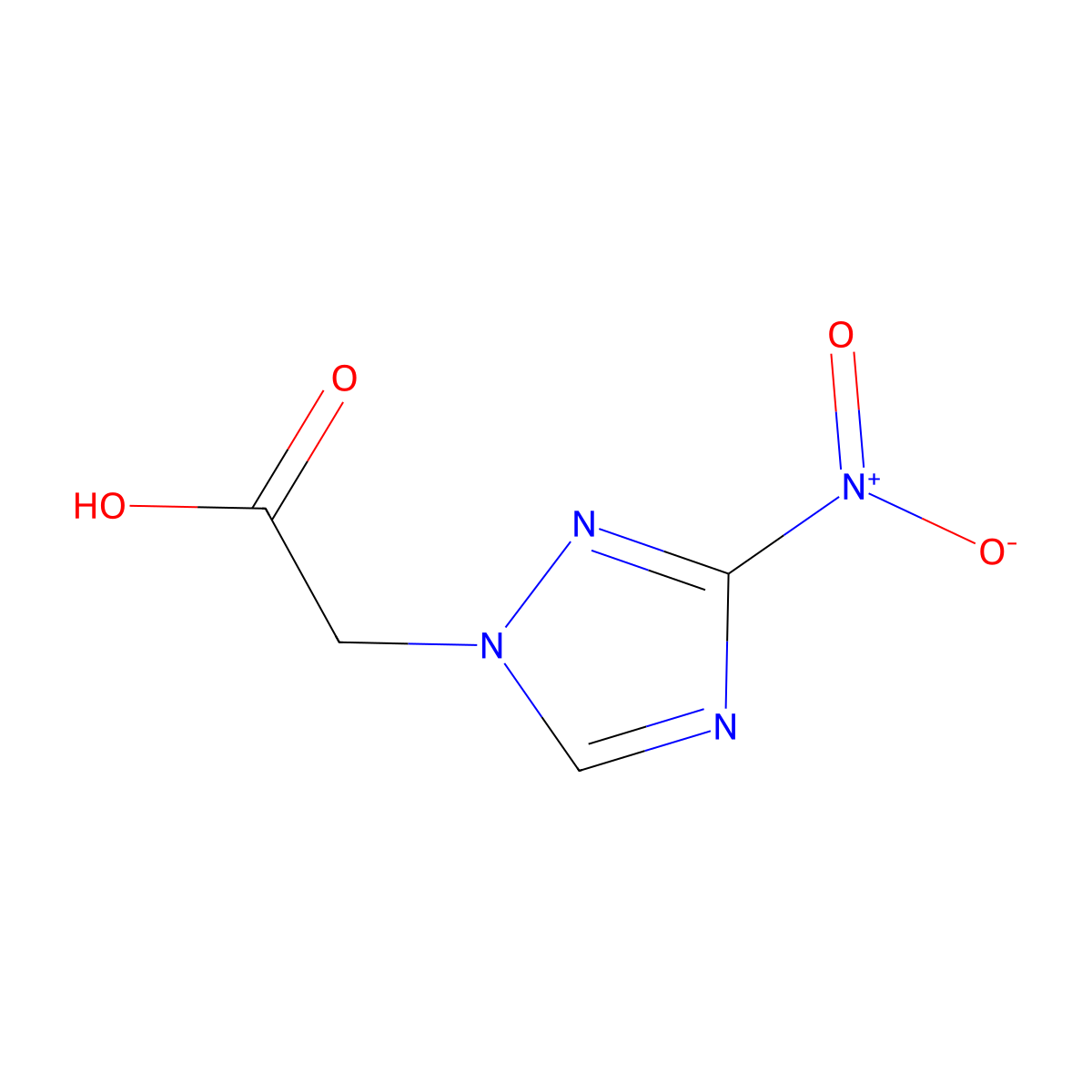 (3-Nitro-1H-1,2,4-triazol-1-yl)acetic acid molecular structure, CAS 116419-36-4