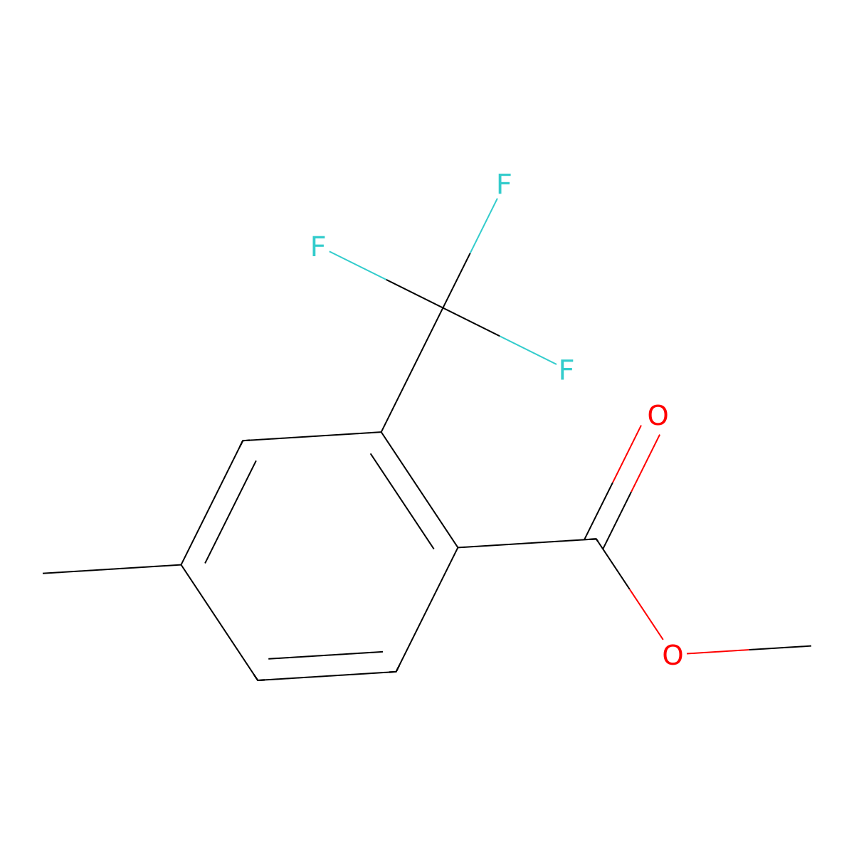Methyl 4-methyl-2-(trifluoromethyl)benzoate molecular structure, CAS 116419-93-3