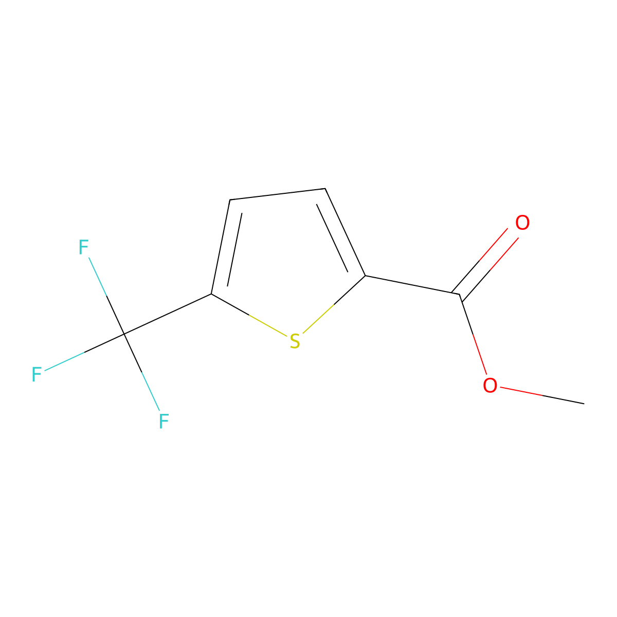 Methyl 5-trifluoromethylthiophene-2-carboxylate molecular structure, CAS 116419-96-6