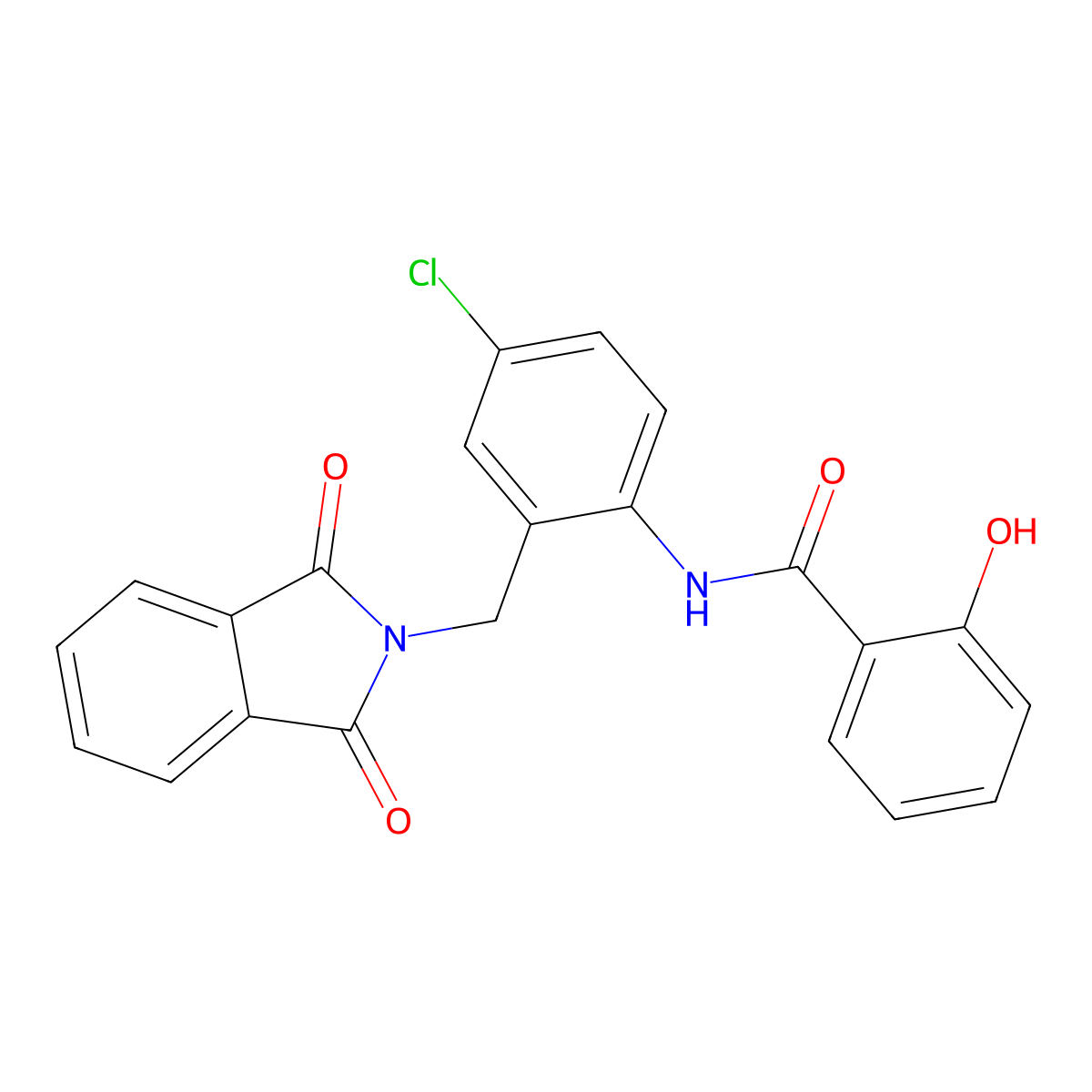 N-(4-Chloro-2-((1,3-dioxo-1,3-dihydro-2H-isoindol-2-yl)methyl)phenyl)-2-hydroxybenzamide molecular structure, CAS 1164245-39-9