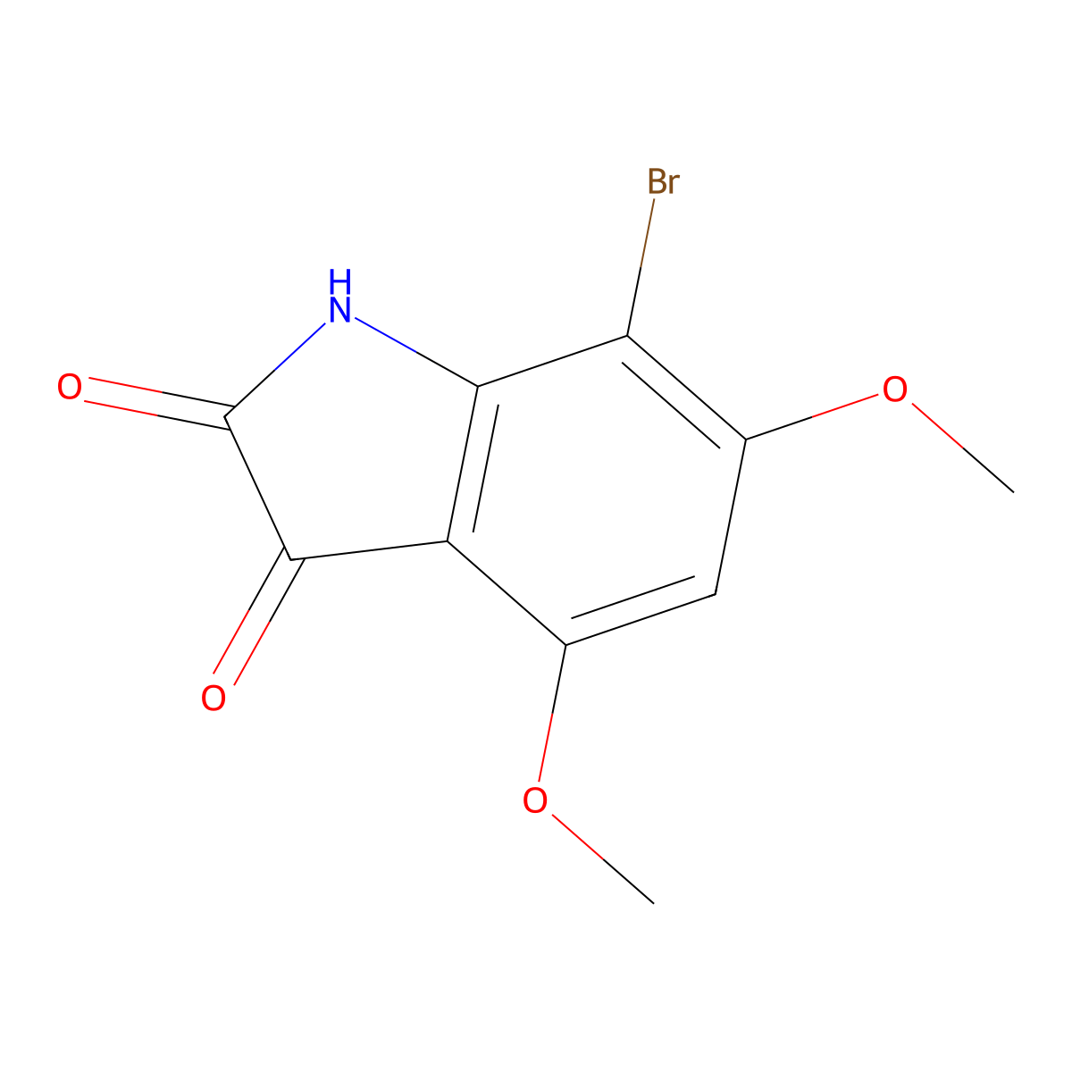 7-Bromo-4,6-dimethoxyindoline-2,3-dione molecular structure, CAS 1164251-89-1