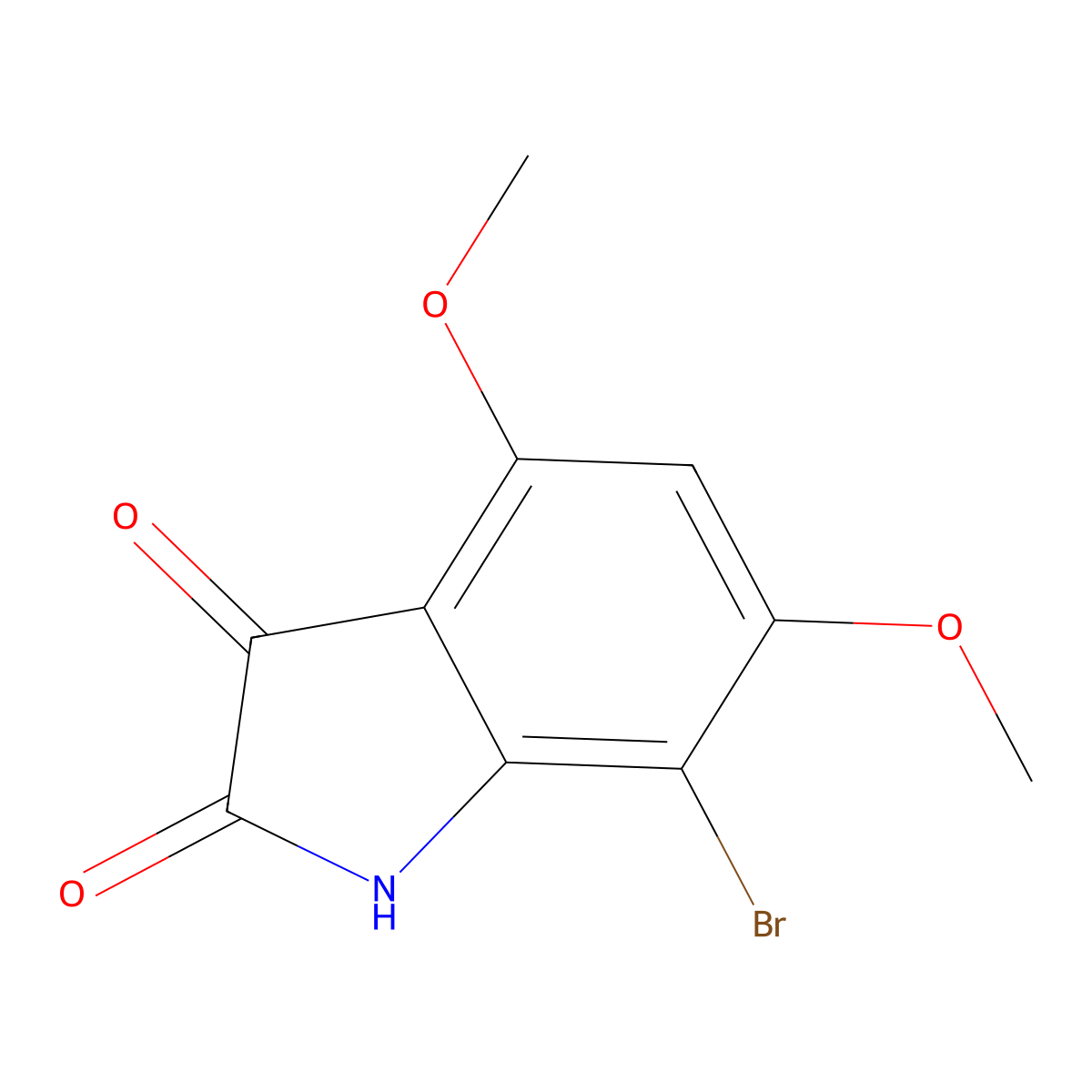 7-Bromo-4,6-dimethoxyindoline-2,3-dione molecular structure, CAS 1164251-89-1