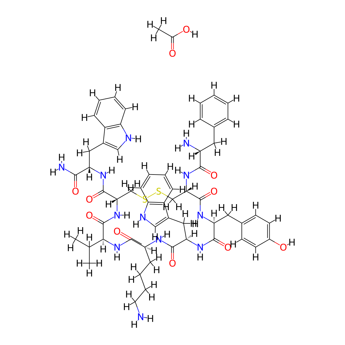 Vapreotide Acetate molecular structure, CAS 116430-60-5