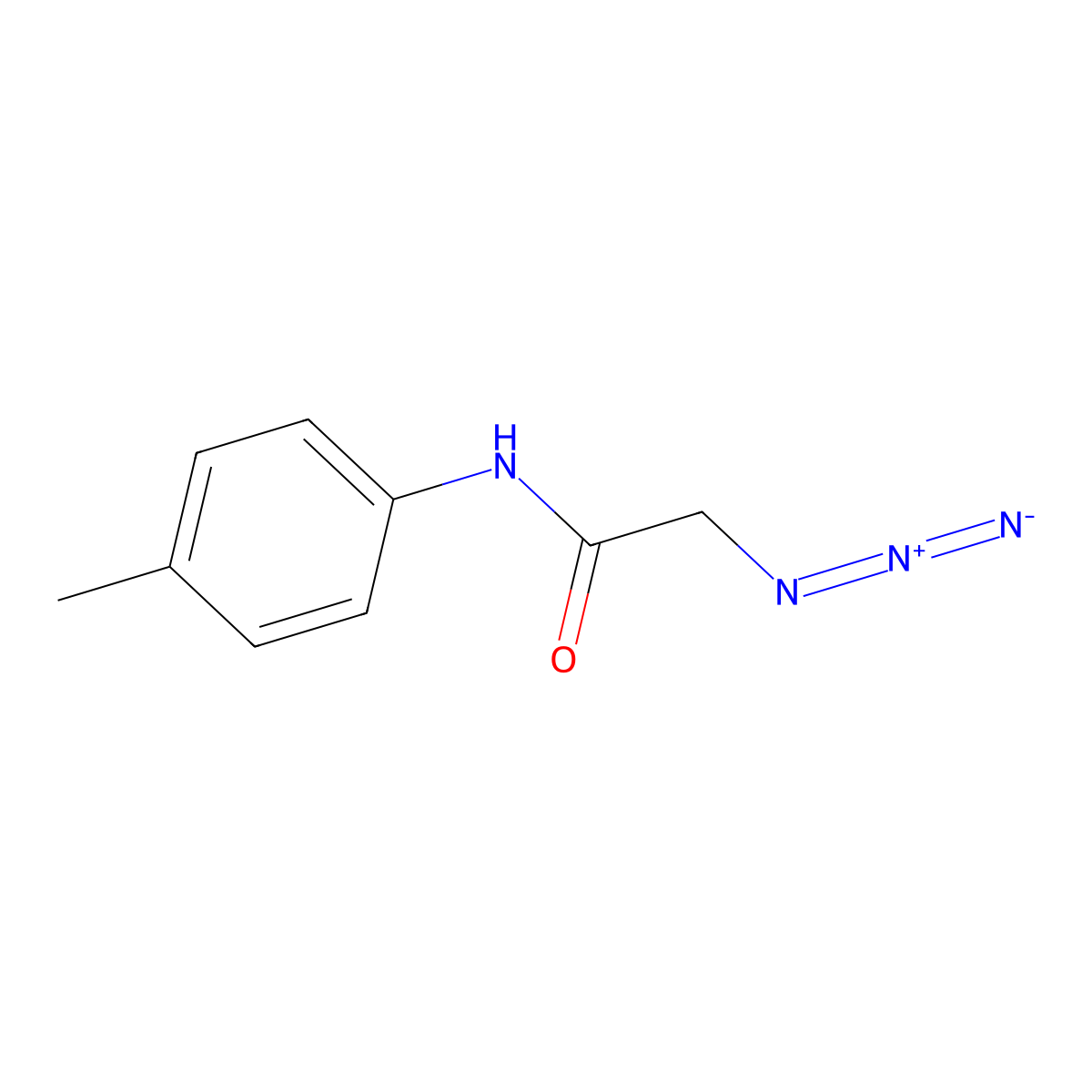 2-Azido-N-(4-methylphenyl)acetamide molecular structure, CAS 116433-49-9
