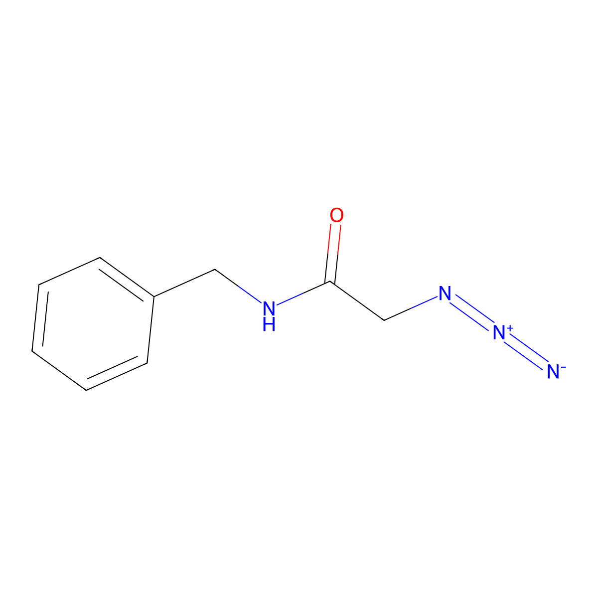 2-azido-N-benzylacetamide molecular structure, CAS 116433-53-5