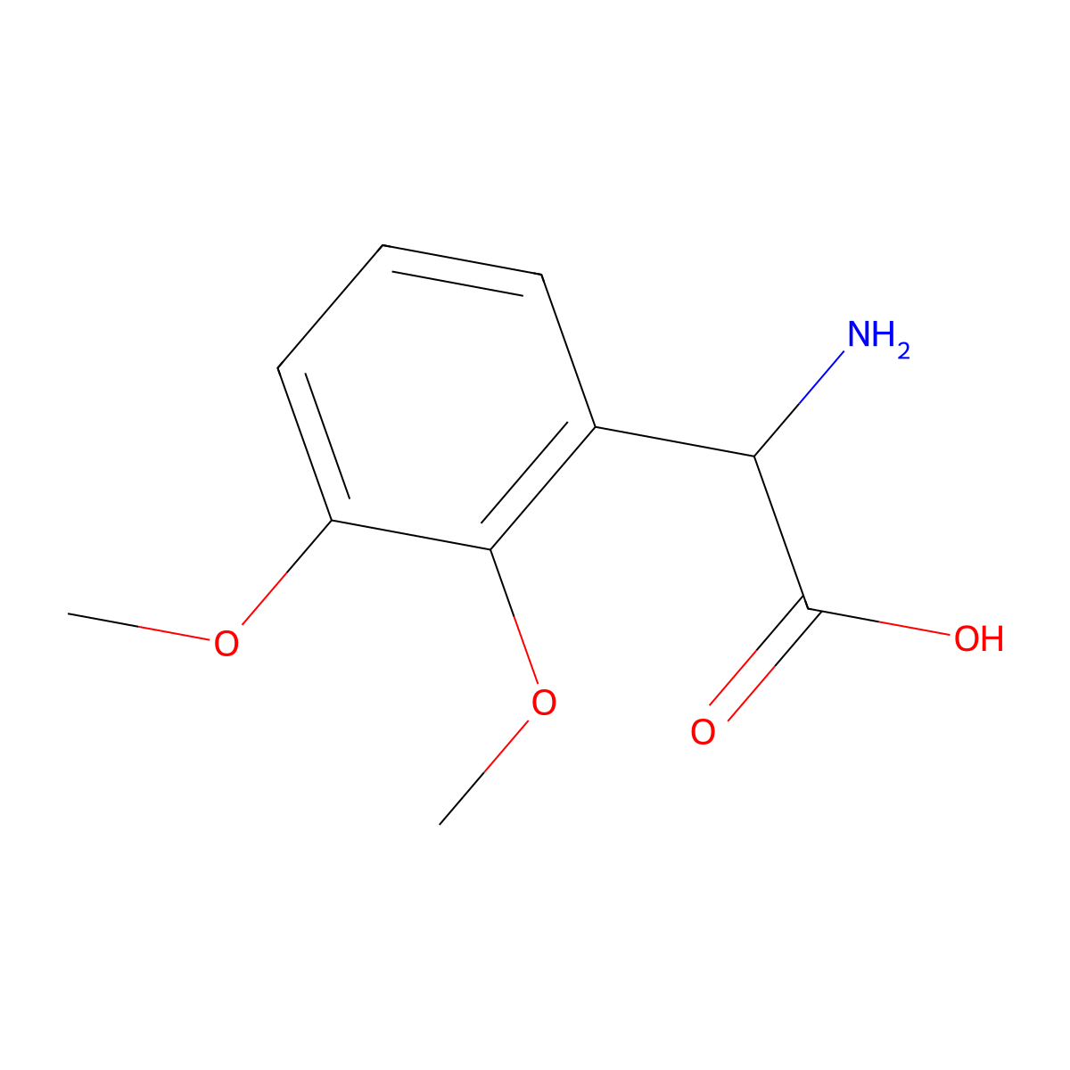 2-amino-2-(2,3-dimethoxyphenyl)acetic Acid molecular structure, CAS 116435-35-9