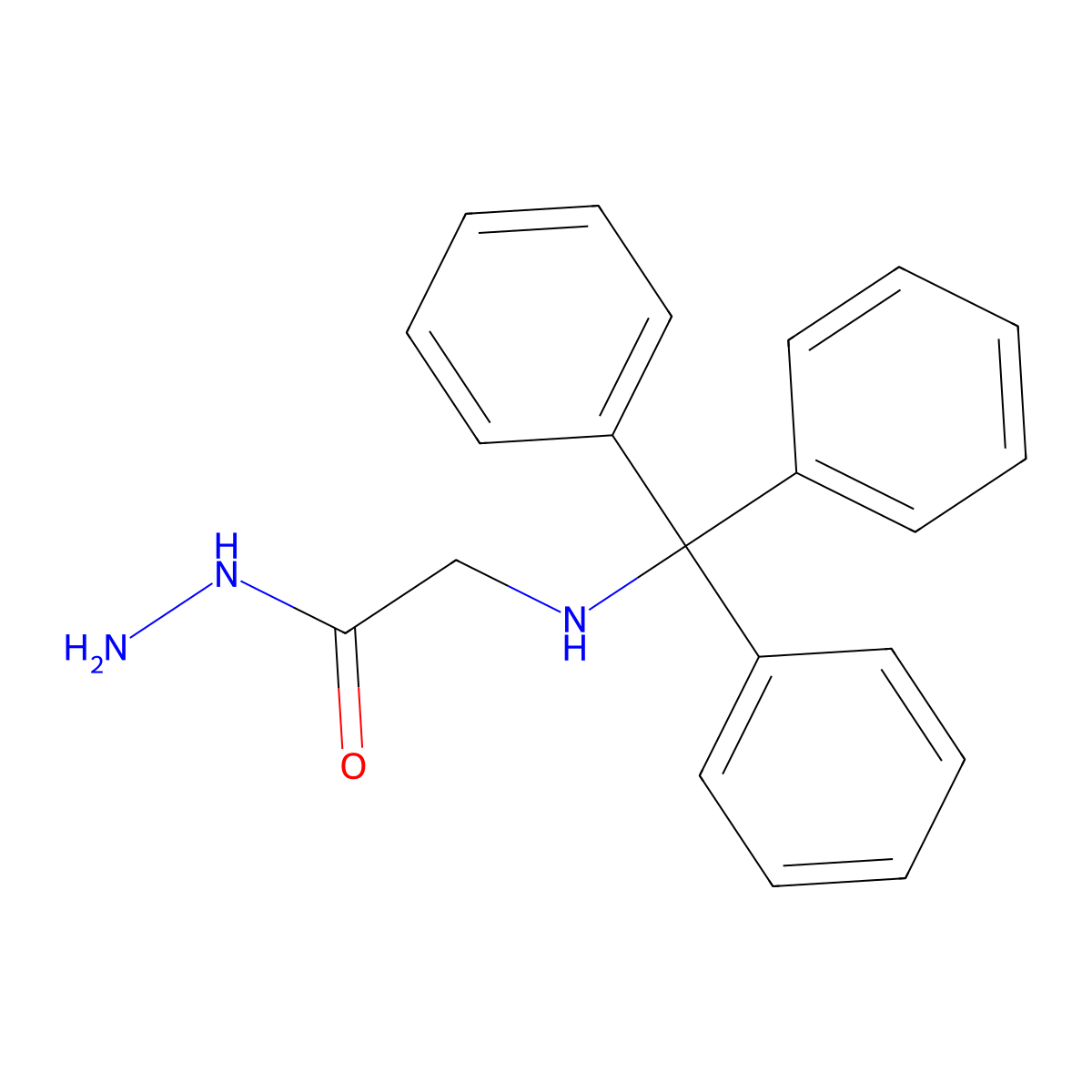 N-Tritylglycine hydrazide molecular structure, CAS 116435-38-2