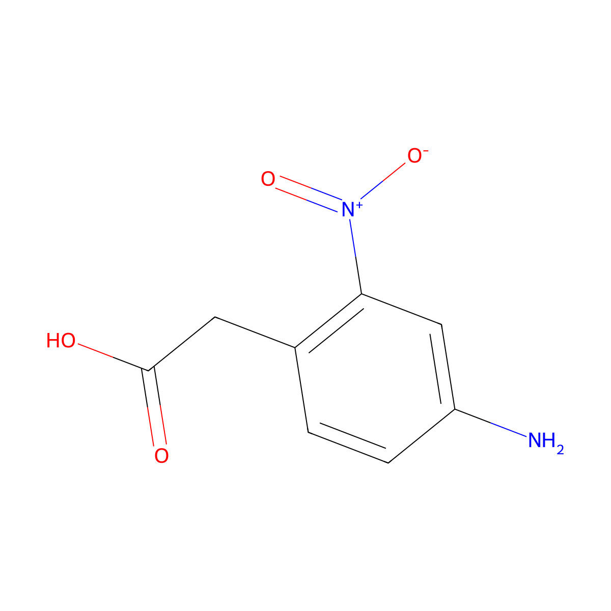 2-(4-Amino-2-nitrophenyl)acetic acid molecular structure, CAS 116435-81-5
