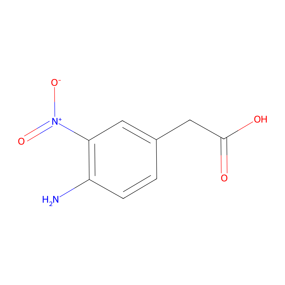 2-(4-Amino-3-nitrophenyl)acetic acid molecular structure, CAS 116435-82-6