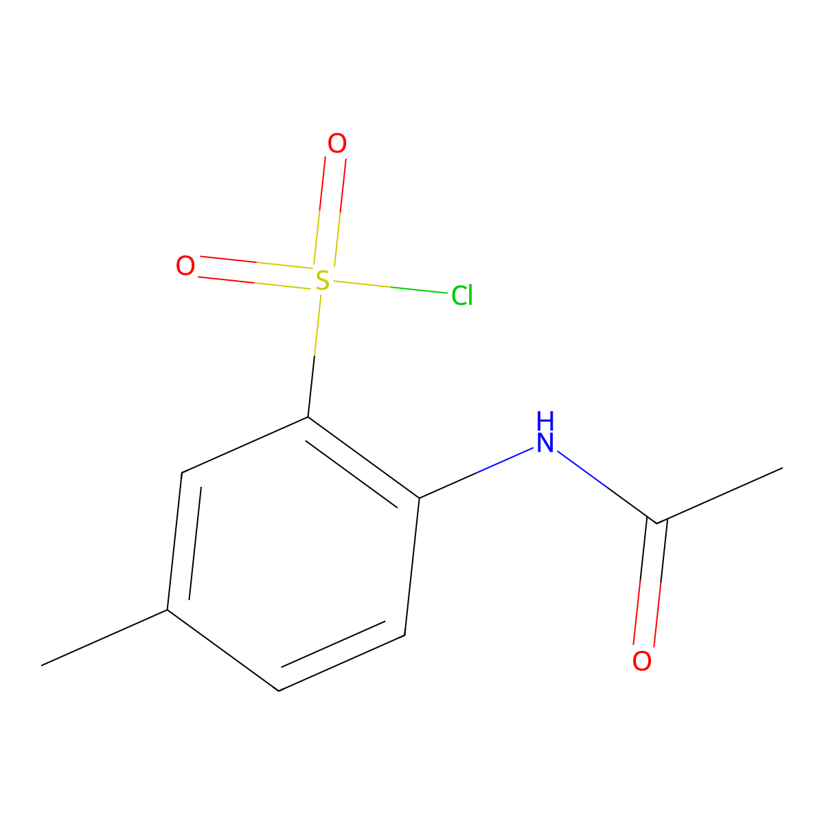 2-(Acetylamino)-5-methylbenzenesulfonyl chloride molecular structure, CAS 116436-09-0