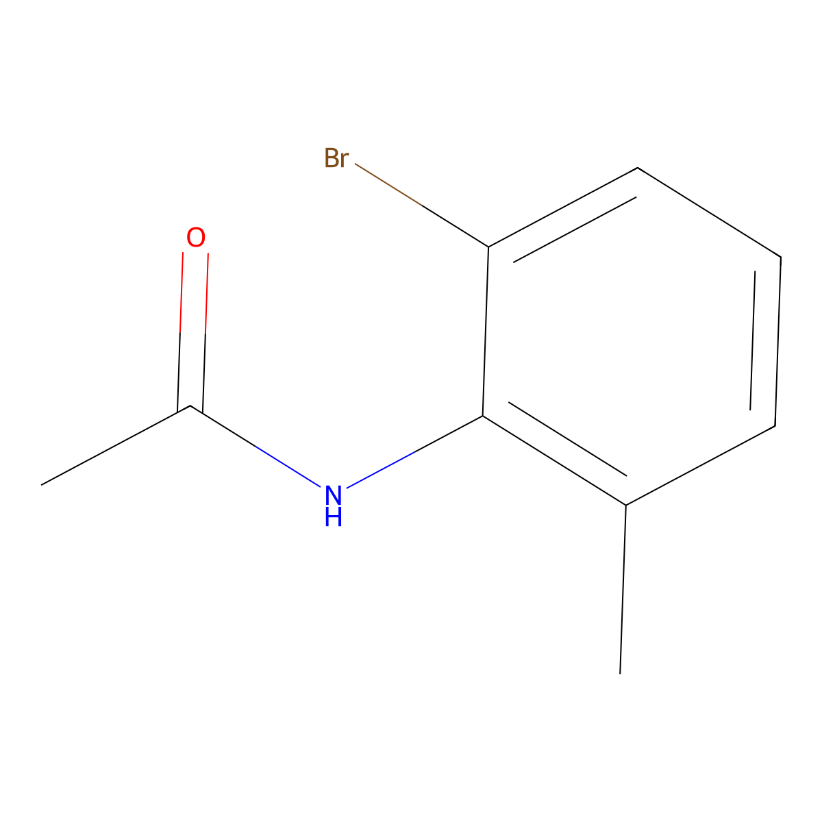 N-(2-Bromo-6-methylphenyl)acetamide molecular structure, CAS 116436-11-4
